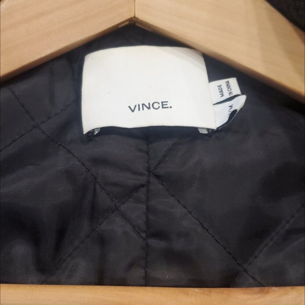 Vince Wool Winter Coat Grey Black EUC - Picture 3 of 5